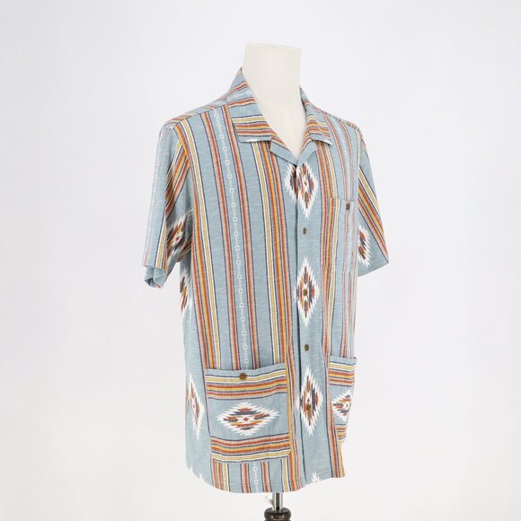 NWT FRYE Men's Slate Stripe Aztec Short Sleeve Knit Shirt Size XXL - Picture 3 of 8